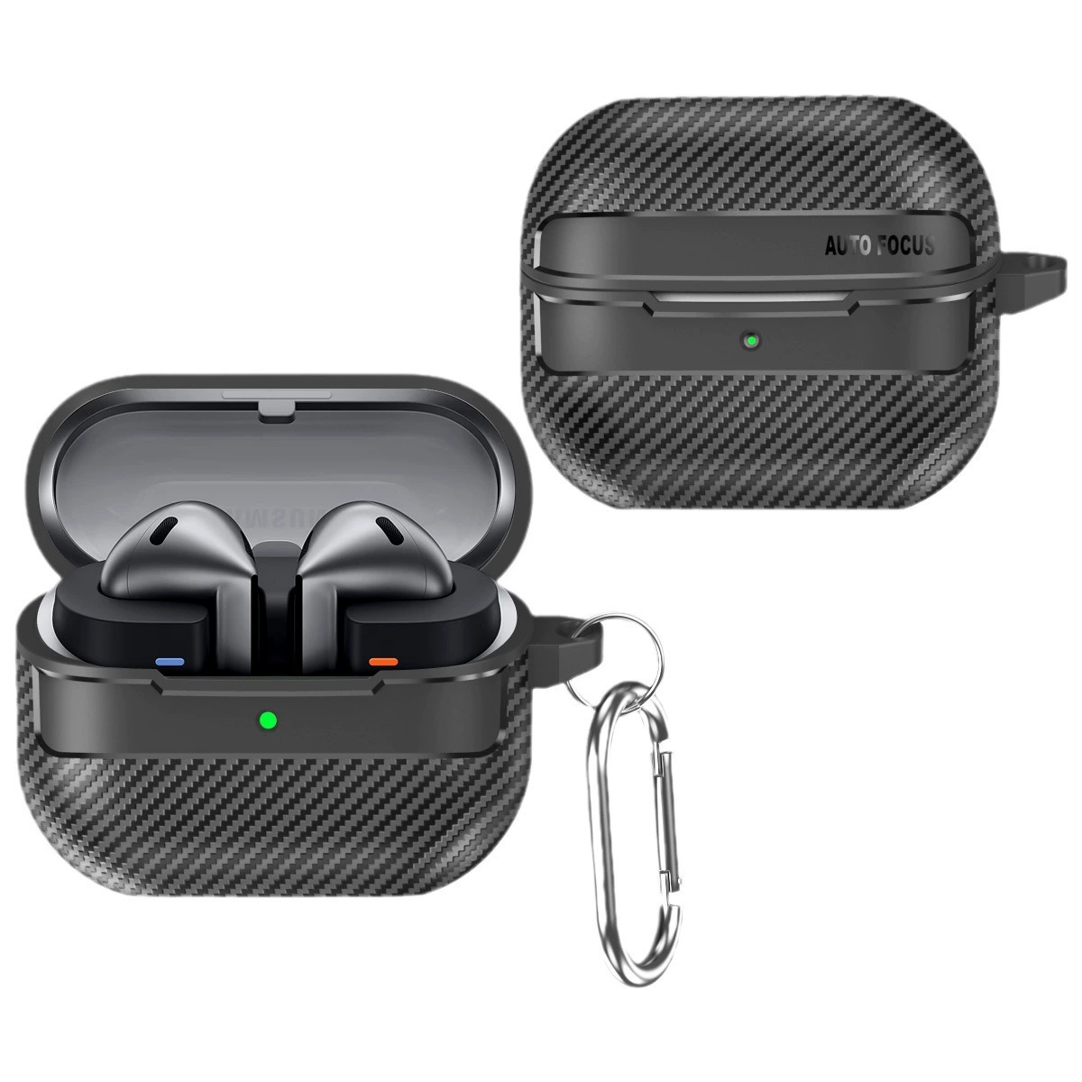Soft Silicone Carbon Fiber Earphone Shell for Samsung Galaxy Buds3/3Pro 